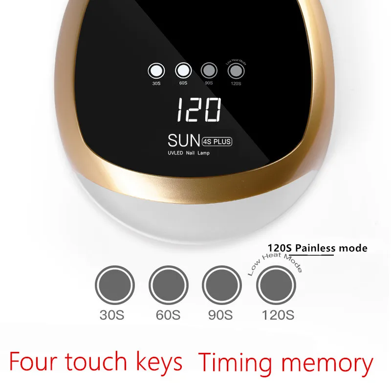 52W SUN 4S Plus УФ лампа для ногтей маникюр Гель-лак для ногтей лак льдинка светильник двойной источник света ногтей лампа инструменты для дизайна ногтей