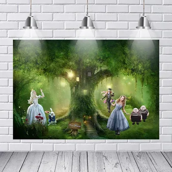 

Photography Backdrops Princess Castle Forest Alice In Wonderland Backgrounds for Photo Shoots Photophone Photocall