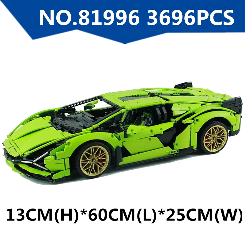 20086 Technic спортивный гоночный автомобиль Bugattied Chiron Lamborghinis 81996 Sian FKP 37 набор
