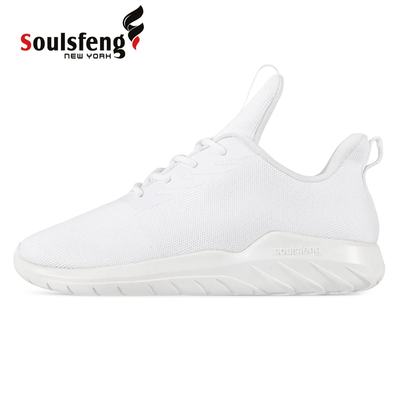 Soulsfeng Pure White Customizable Pattern Men's Sneakers Lightweight Non-slip Graffiti Women's Running Shoes |