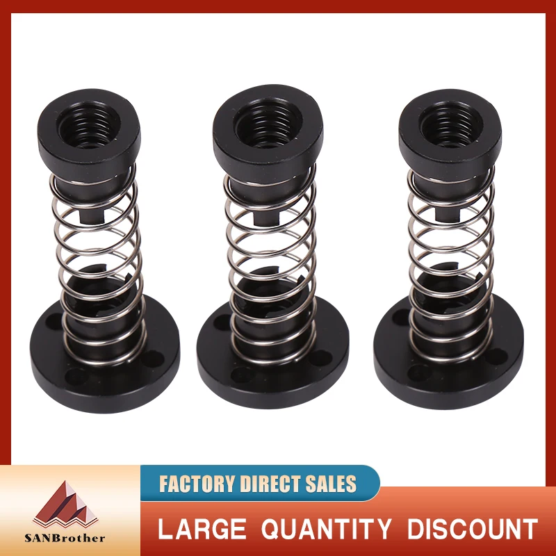 3D Printer T8 POM Anti Backlash Nuts For Lead 2mm / 4mm / 8mm Acme Threaded Rod Eliminate the gap Spring DIY CNC Accessories