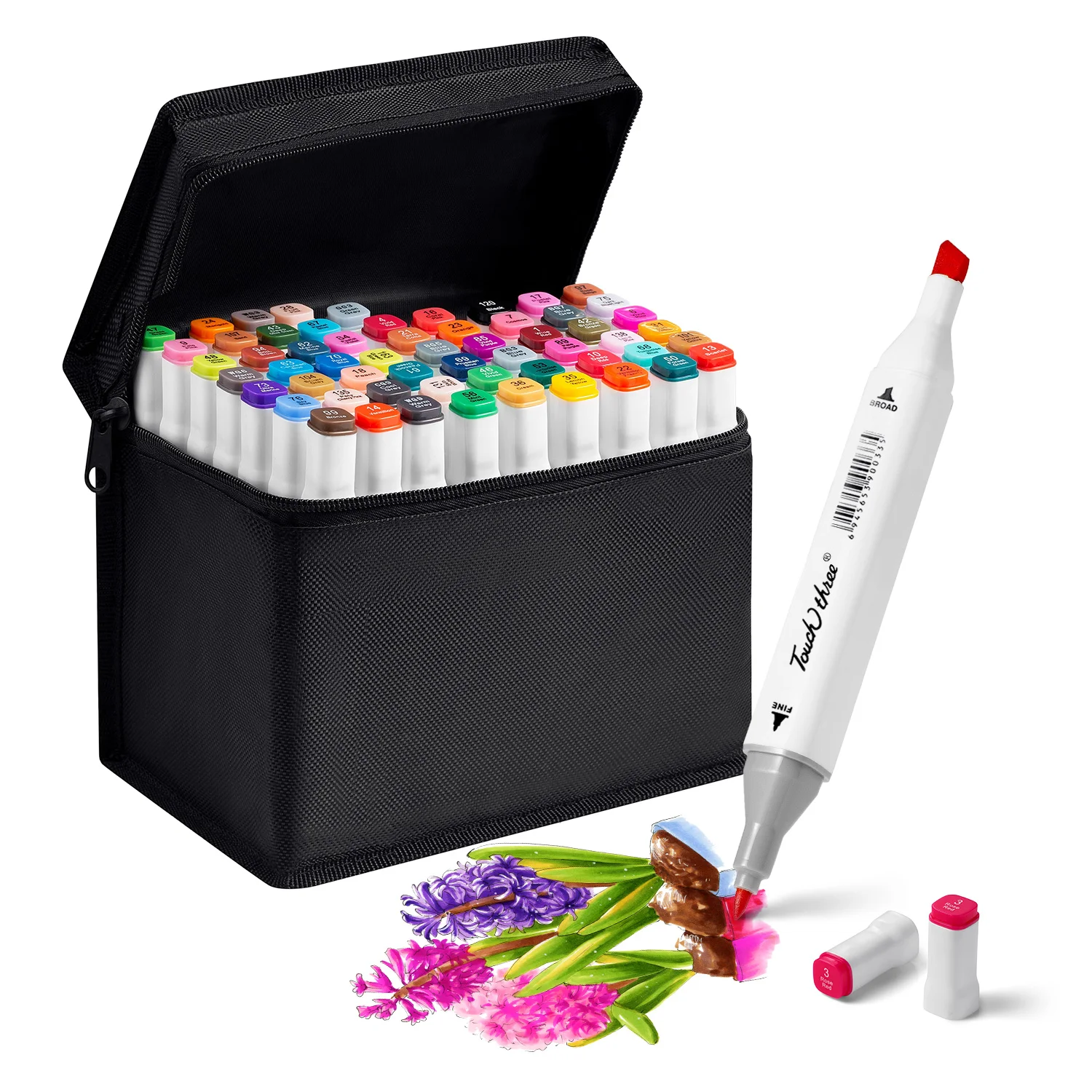 Marker Pens Dual Tip Colored Artist Markers Professional for Art Sketch Coloring Books Painting Manga and Design | Канцтовары для