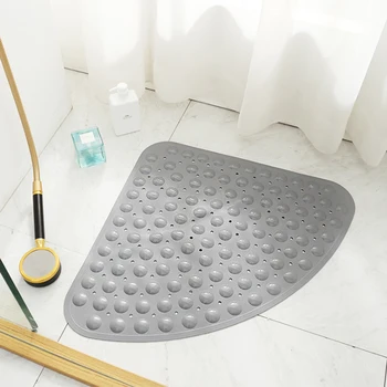 

Bath Anti Slip Mat Hotel Toilet Fan-shaped Suction Cup Massage Feet Mat Bathroom Hydrophobic Floor Mats for Home PVC