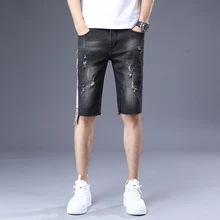 Милая популярная Для мужчин весна Высокое качество джинсовые шорты мужские Хлопковые джинсы Прямые мужской синий VogueShort джинсы Для мужчин s Размеры 26-26