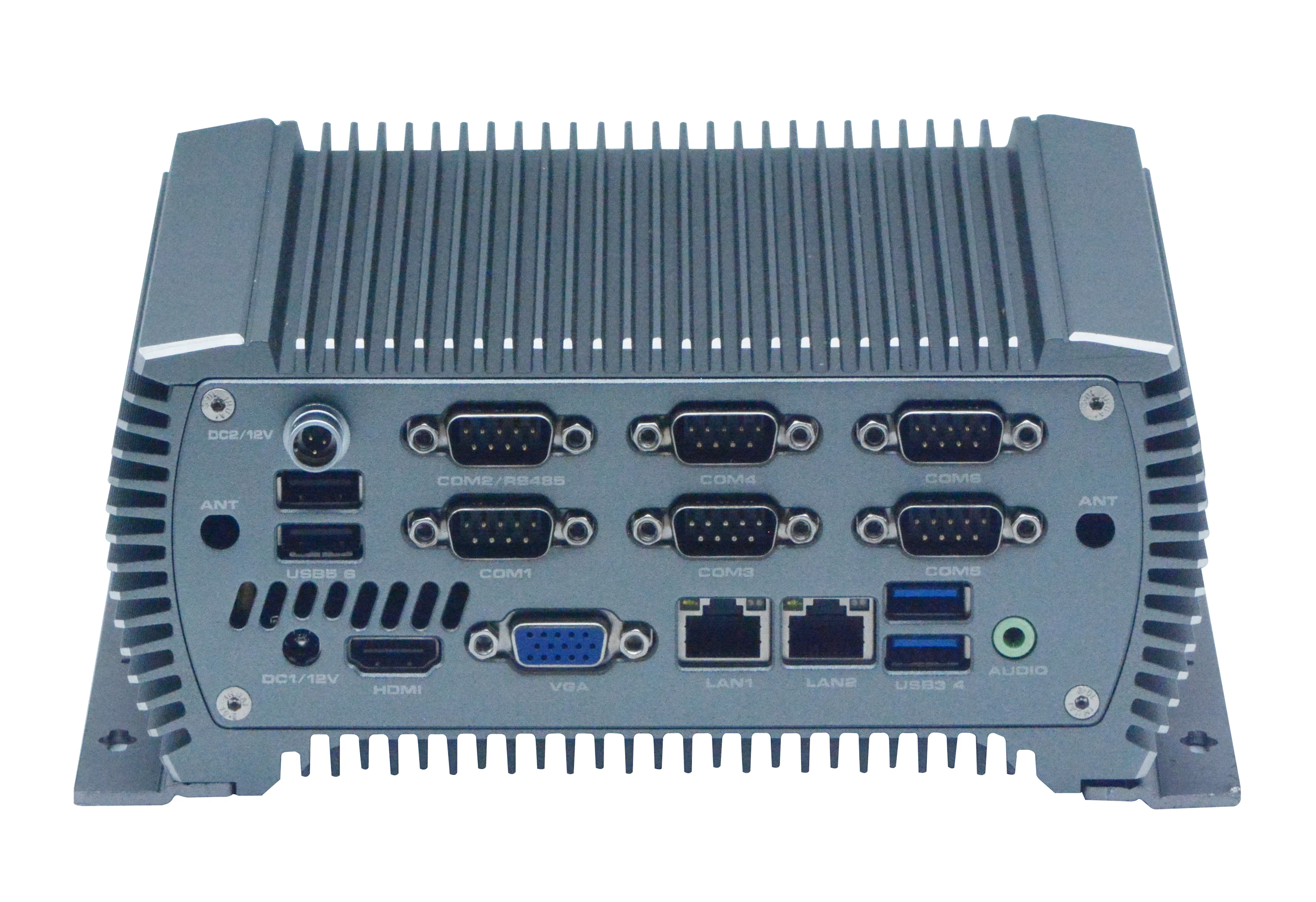 Мини ПК промышленный Безвентиляторный Компьютер I5 6360U 2 * LAN 6 USB COM HDMI GPIO Windows Linux