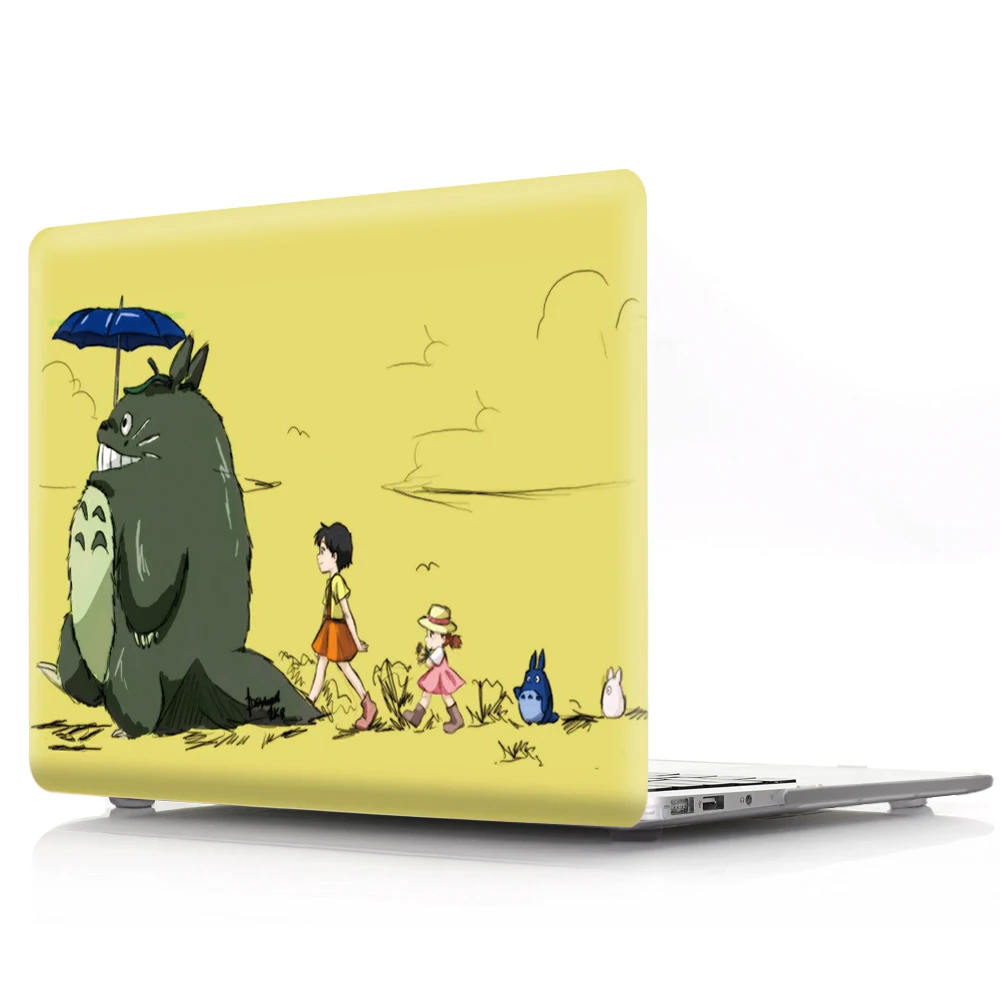 HRH японский аниме МИЛЫЙ Тоторо прочный корпус ноутбука корпус ПК Жесткий Чехол для Mac Air Pro retina Touch Bar A1989 A1990 A1706 A2159 - Цвет: Totoro Team