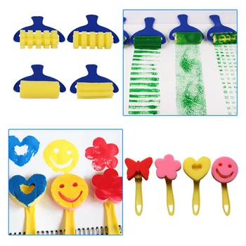 

29pcs Children's Painting Sponge Brush Seals Rollers Graffiti Puzzle Early Education Toys DIY Painting Tools