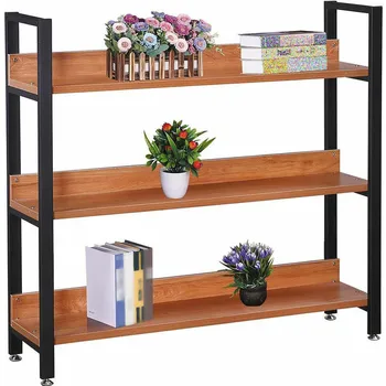 

Creative Steel Wood Bookshelf Shelf Living Room Showcase Storage Shelf