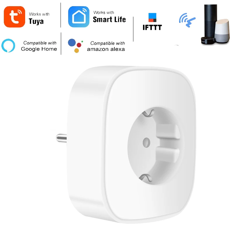 

WIFI Smart EU Plug With Power Energey Meter Timer Remote Control Smart Timing Switch Compatible Google Home Alexa IFTTT