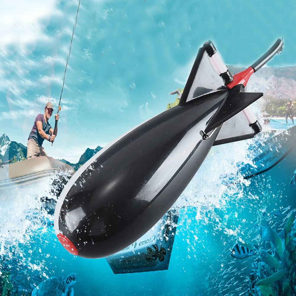 Float Aas Raket Feeder Nestelen Apparaat Abs Materiaal Maker Visgerei Long Shot Vissen Karper Pesca Vistuig Accessoires