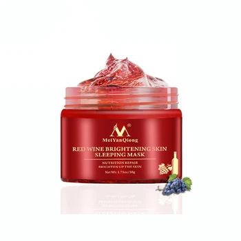 

1PC Red Wine Sleeping Facial Mask Essence Brighten Up Face Repair Mask Whitening Nourishing Shrink Pores Gel Skin Care Tools