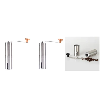 

2PCS Handheld Mini Coffee Grinder Bean Grinding For Office Kitchen Outdoor