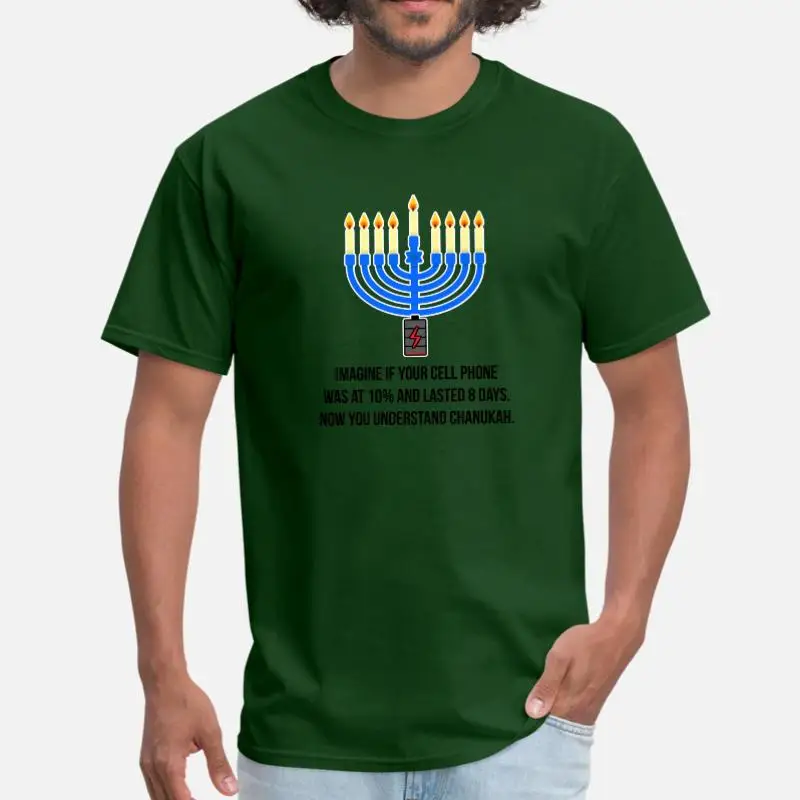 Men-Army Green Чудо из Chanukah Hanukkah Мужская футболка orah для мужчин хлопковая Классическая футболка большого размера 3xl 4xl 5xl уличная одежда в стиле хип-хоп - Цвет: Men-Army Green