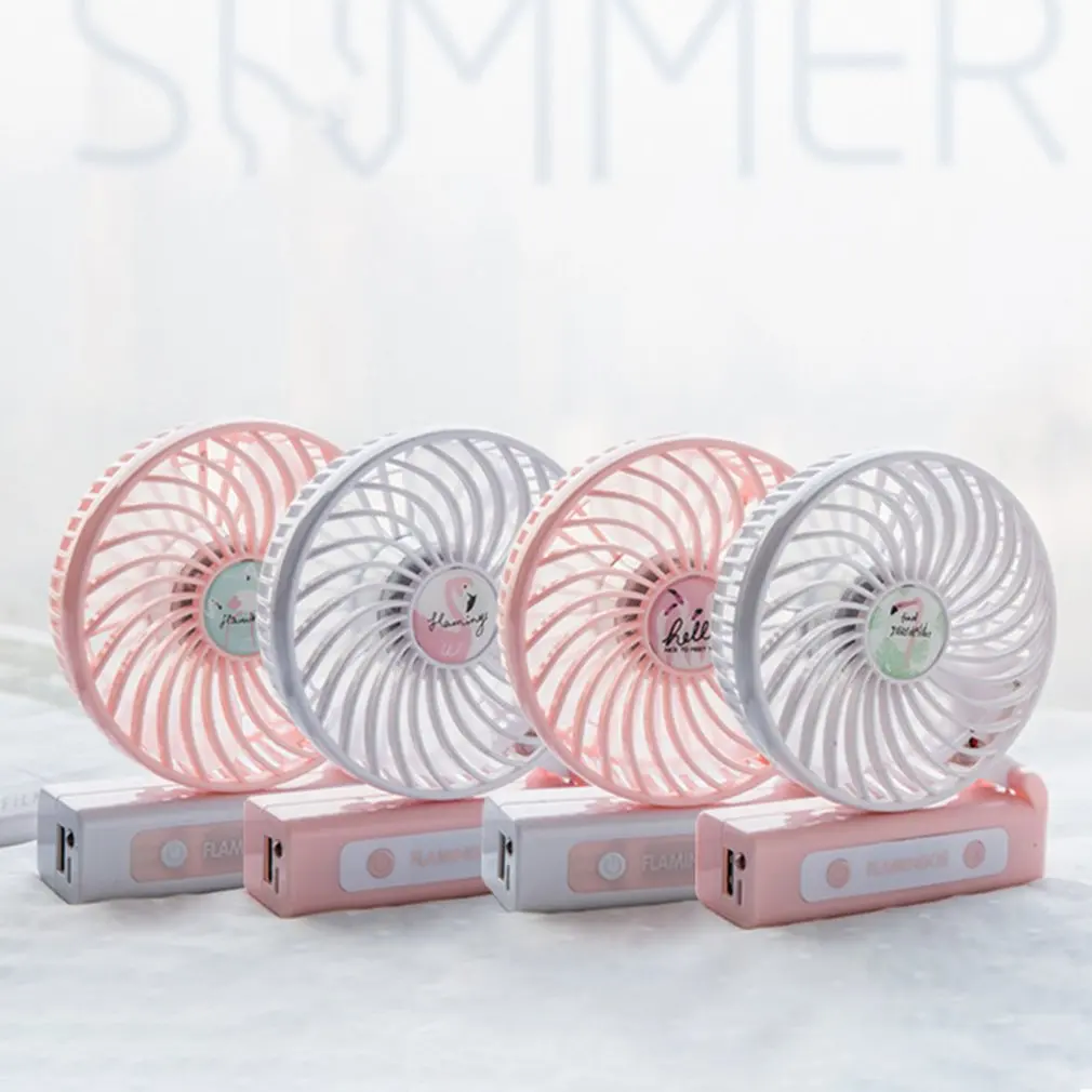 

Cartoon Flamingo Hand-held Desk Fan Cooler Handheld Air Conditioner Cooling Fan Summer Air Conditioner Cooler