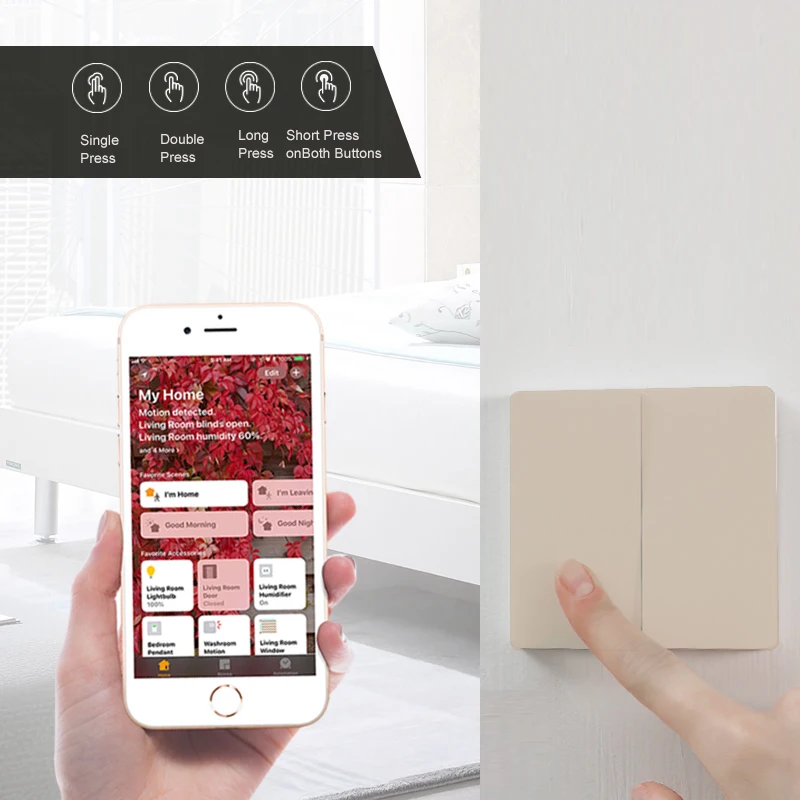  2019 Newest Upgrade Original Mijia Aqara Wall Switch Smart Light ZigBee Switches Remote Control Gol - 4000113804295