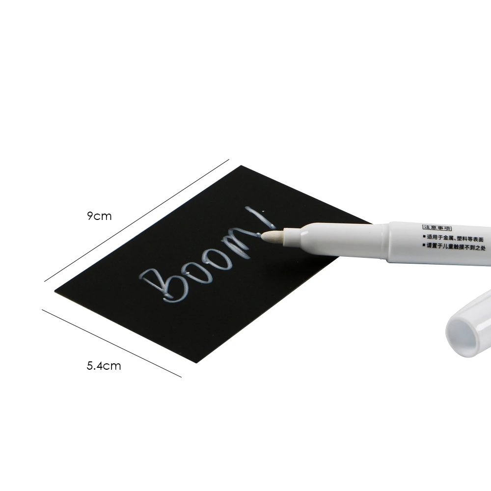 Pop Hard Black Cardboard Card Paper Price Label 9x5.4cm Reuse Wipe Cleanable White Waterborne Pen Store Advertising Promotion |