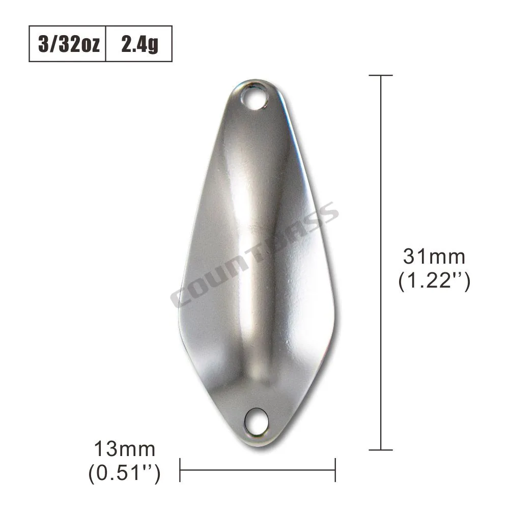 50 шт. латунь лосося ложка Blanks футболки для девочек SP013 2,4 г(3/32 унций), бас, щука приманки Неокрашенный
