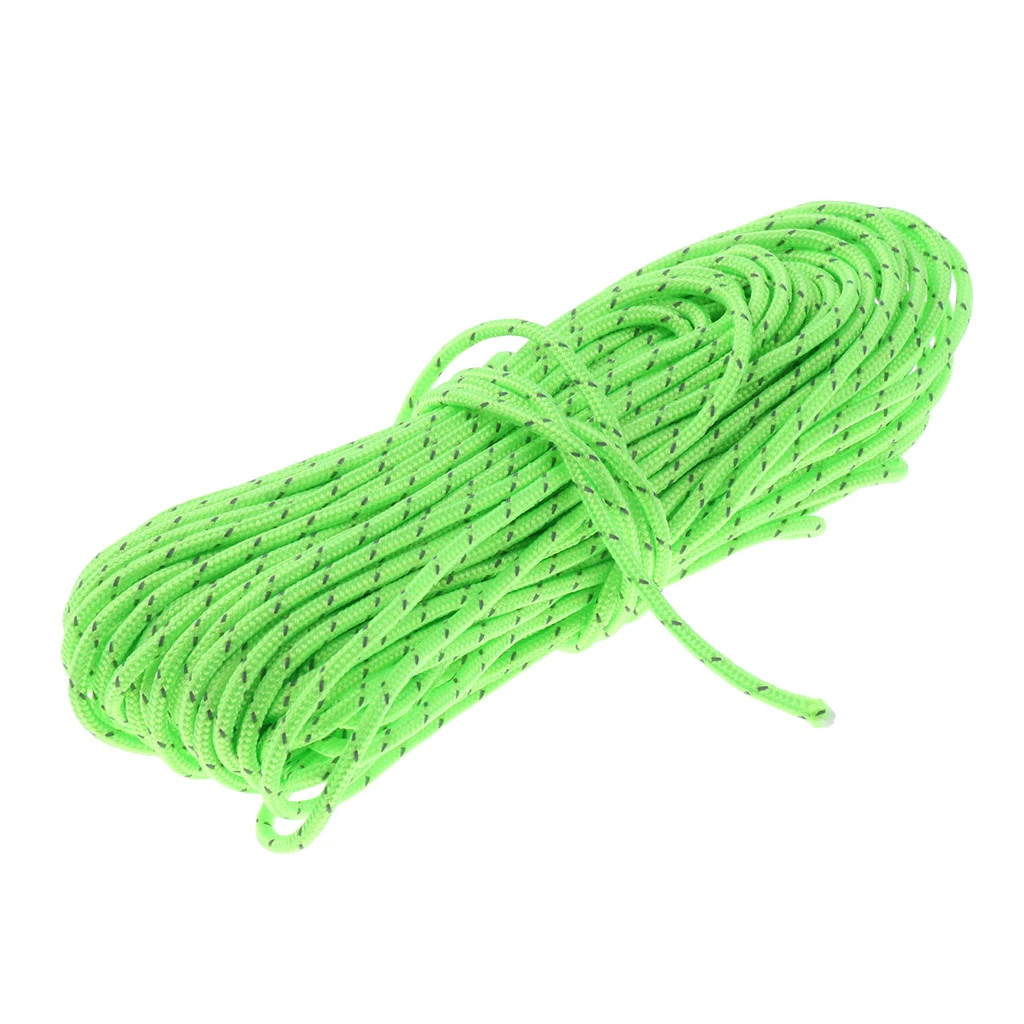 15m 2.5mm Reflective Guyline Camping Canopy Tent Shelter Guy Line Cord Paracord
