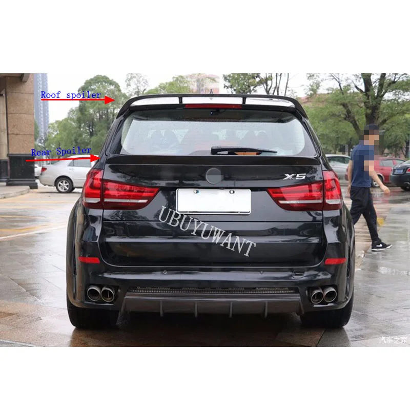 Для BMW F15 X5 2015 2016 2017 2018 углеродное волокно внешний задний спойлер на крышу багажник
