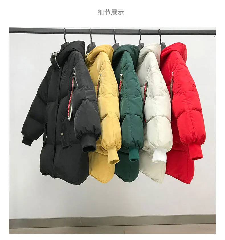 Пальто из хлопка для женщин,, Южная Корея, Dongdaemun, куртка средней длины на подкладке из хлопка, короткое пуховое пальто, пуховое с