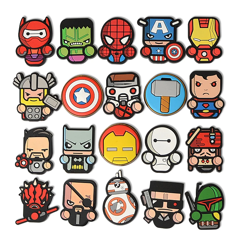 

Cartoon European American Marvel Superhero Cute Creative Stereo Magnetic Button Magnet Magnet Fridge