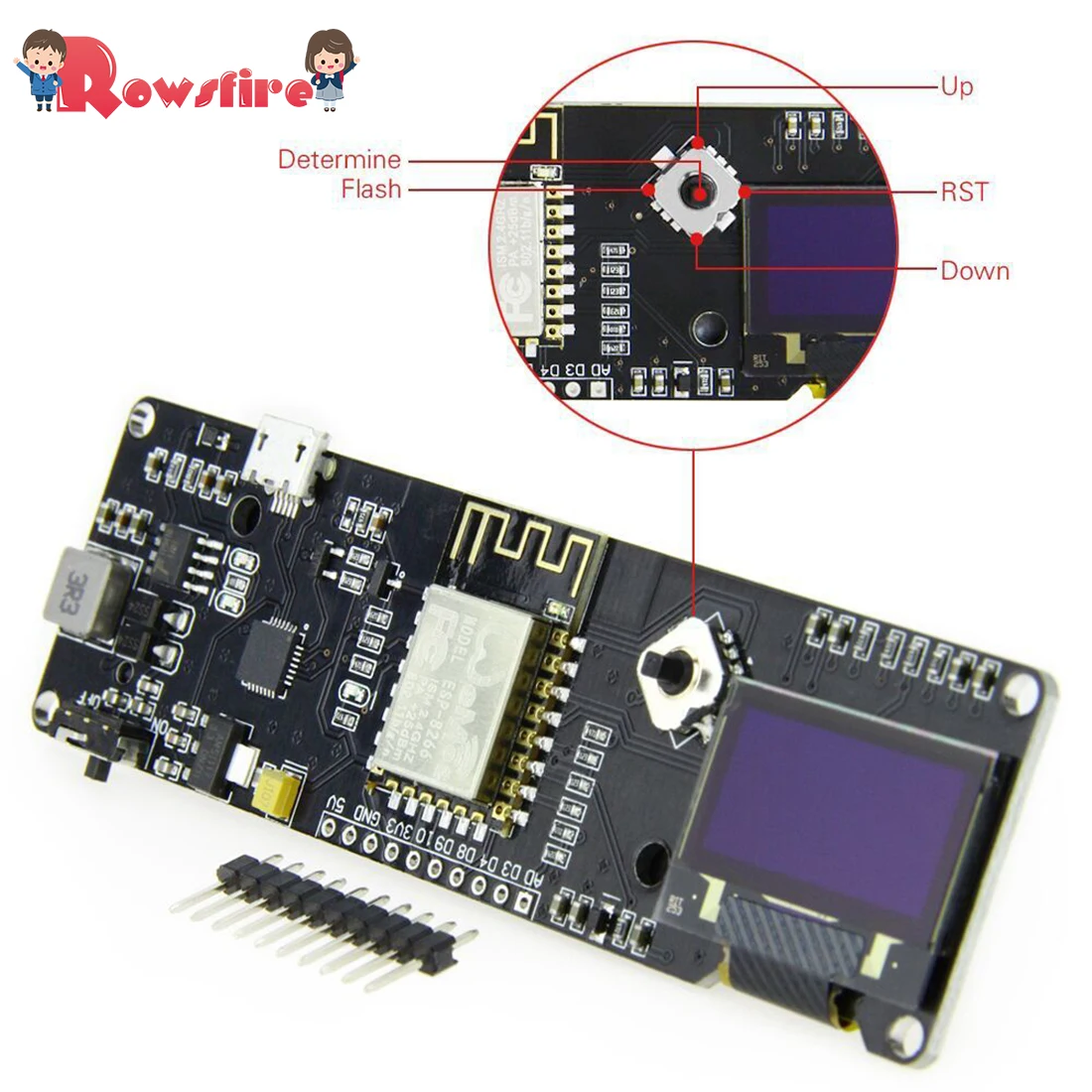 ESP8266 для NODEMCU с 0,96 дюймовым OLED удлинителем температуры и влажности, макетная плата, Метеостанция Wifi для Arduino