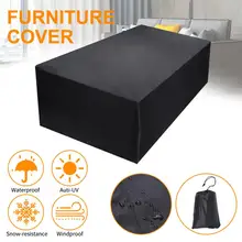 Ткань Оксфорд мебель пылезащитный чехол для ротанга стол куб стул диван водонепроницаемый дождь сад патио защитный чехол 6 Размер