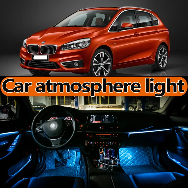 Для BMW 2 серии 218 220 225 230 240 F22 F23 F44 F45 F46 атмосферная лампа ногам ощущение легкости сигнальная лампа для открытой автомобильной двери светодиодный модификации аксессуары