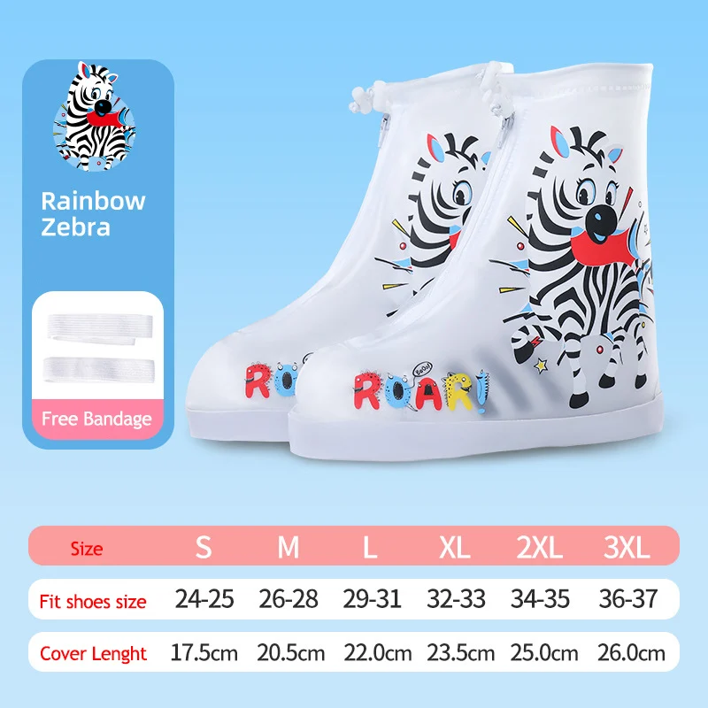 Children's Transparent waterproof boot sneakers covers shoe Baby School unisex anti-slip cover Shoes accessories new