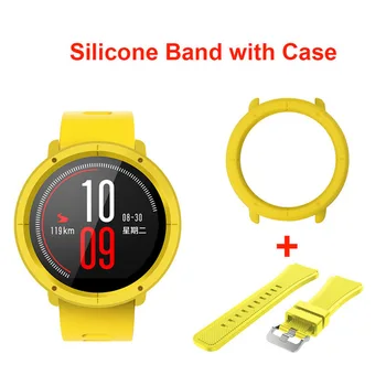 

Silicone Strap with Slim Case Frame for Huami Amazfit Verge Replacement Smart Watch Band Full Protective for Huami Amazfit Verge