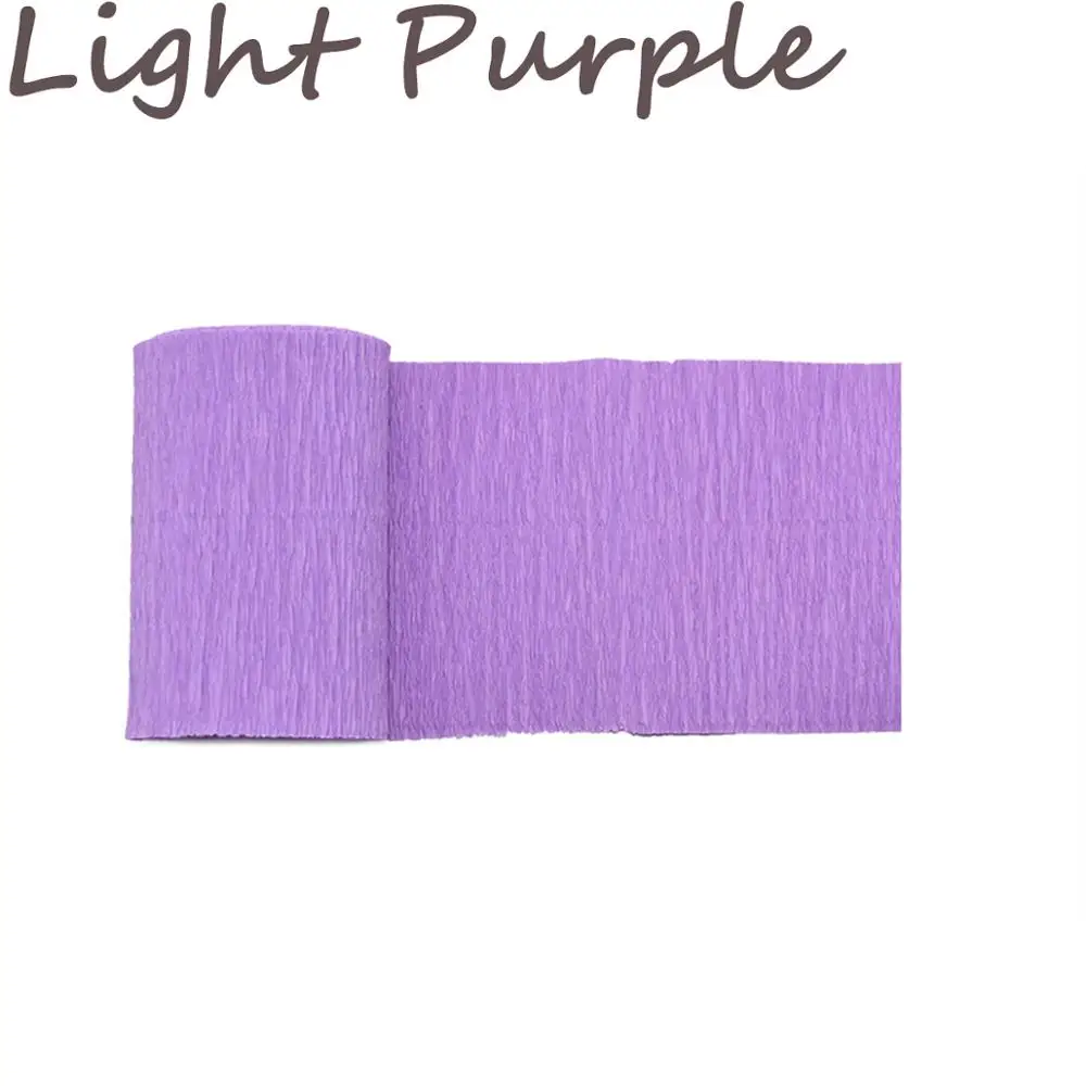 1 рулон, 3,5 см* 10 м, оригами, крепированная бумага, цветочная упаковка, сделай сам, рукоделие, сморщенная бумага, рулон, на день рождения, вечеринку, Рождество, упаковка - Цвет: light purple
