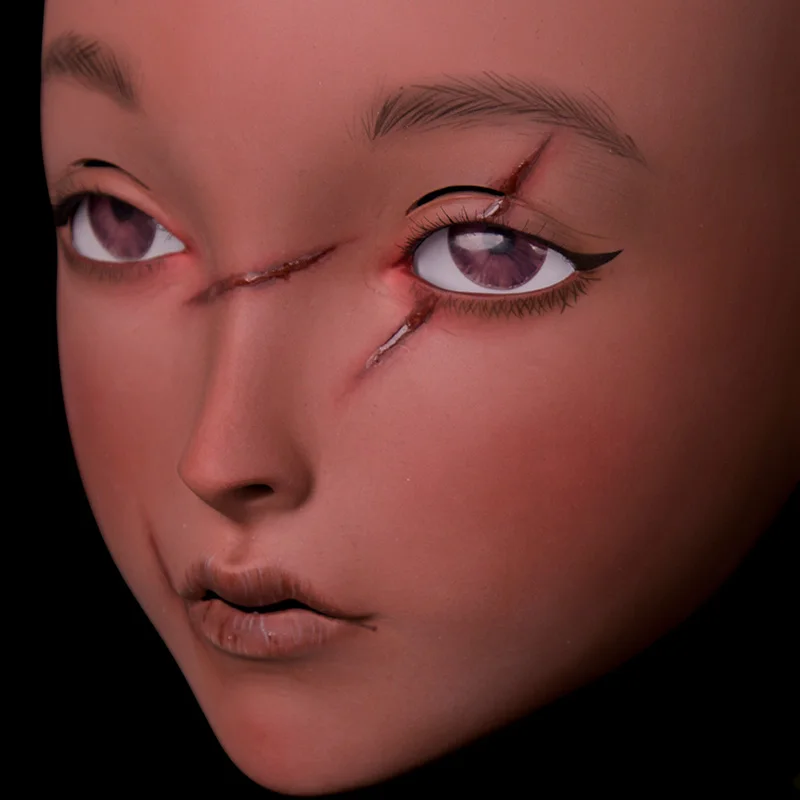 mask8 LiLi Mask-07) милая девушка Смола половина головы настроить Косплей Японская ролевая игра Аниме Силиконовые кигуруми маска Трансвестит кукла - Цвет: mask8