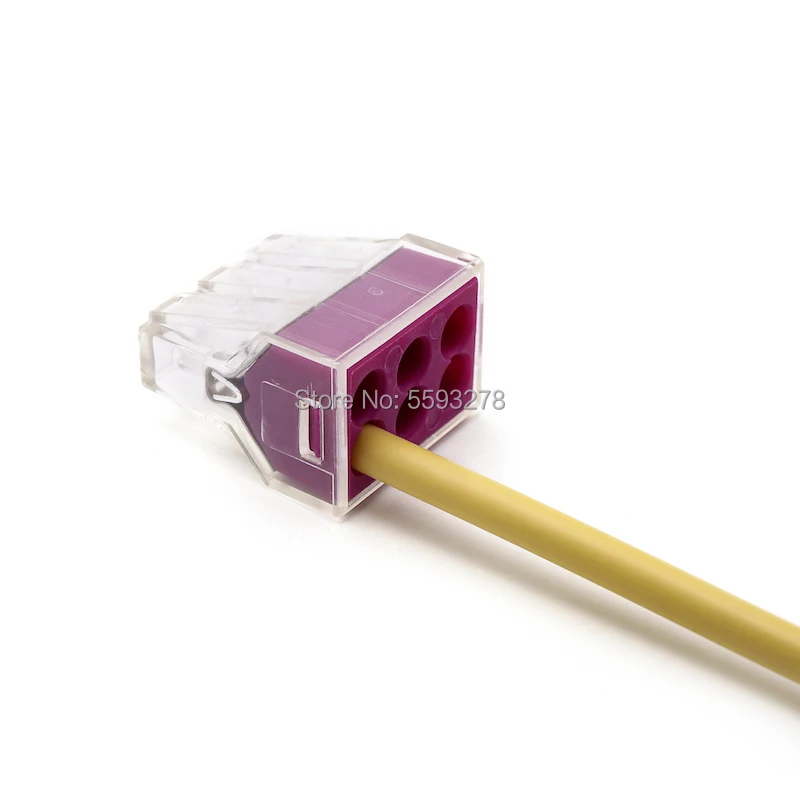 

2pcs/lot Terminal-Block Lighting-Connector PCT-106 773-106 Push-In-Wire Hard-Wire Single-Strand 2-Pin with Brown Universal