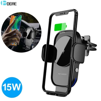 

15W Wireless Car Charger Phone Holder Fast Qi Automatic Clamping Charging Mount Dock for iPhone 11 XS XR X 8 Samsung S20 S10 S9