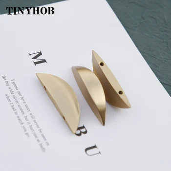 

DIY Semicircular shape/handles for furniture solid brassModern Kitchen Cabinet Knobs And Handles Drawer Pulls Bedroom Knobs