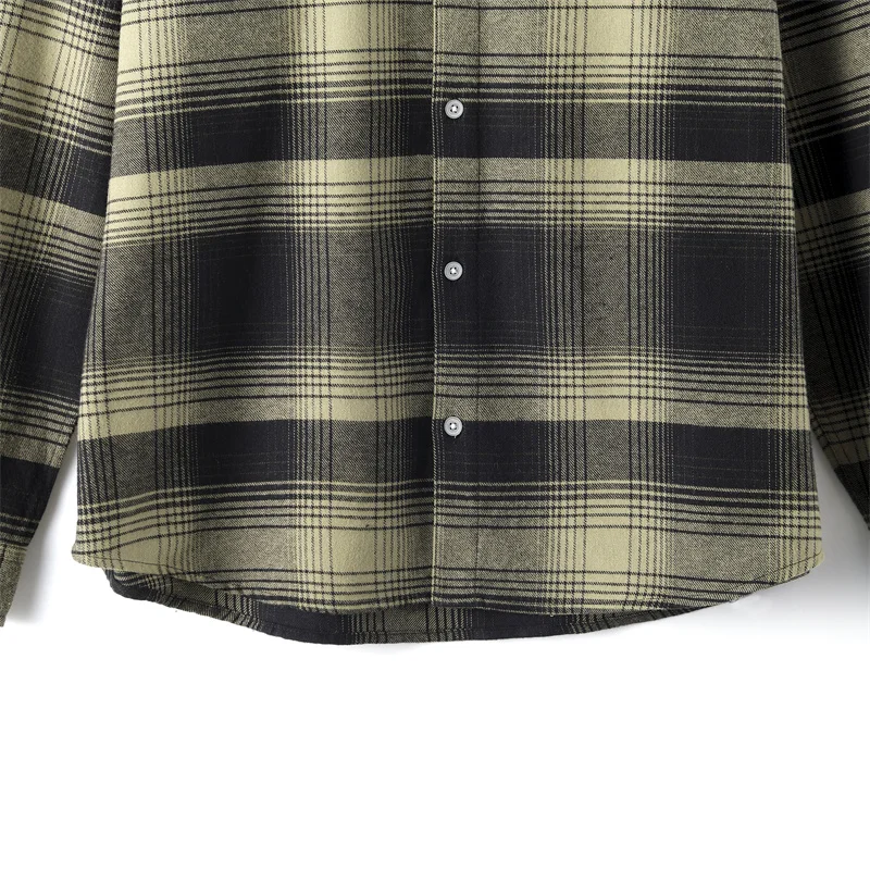 2021 Spring Autumn Tops Men Plaid Shirts  Loose Oversize  Casual Flannel Male Top Long Sleeve Men shirts Blusas