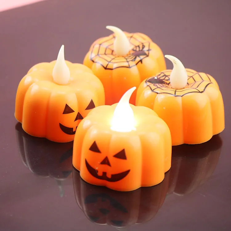 

Halloween Pumpkin Light Flickering LED Light Flameless Candle Battery-Operated Electronic Candles Special Party Christmas Decor