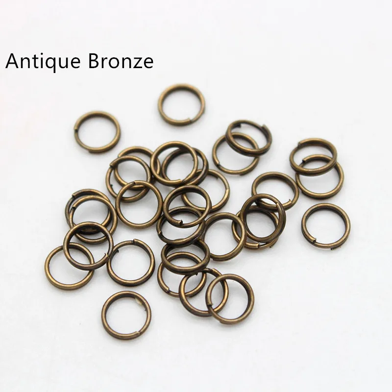 200pcs/lot 4 5 6 8 10mm Double Loops Jump Rings Silver Gold Color Split Rings Connectors For Jewelry Making DIY HK094