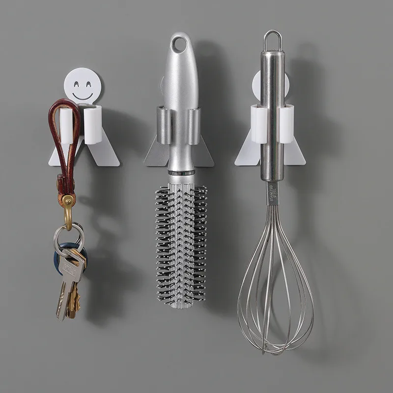 

Wall Mounted Mop Organizer Holder Brush Broom Hanger Storage Rack Kitchen Tool Wall Housekeeper Accessory Hanging Pipe Hooks