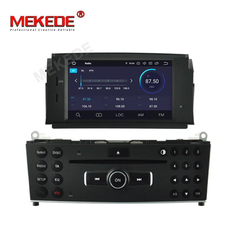 Sale 6.2"Android 9.0 4+64G Car DVD Player For Mercedes Benz W204 C200 Wifi  GPS Bluetooth Radio Stereo audio media 4