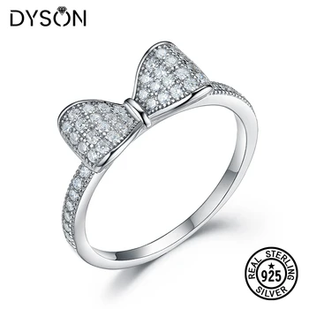

Dyson 925 Sterling Silver Ring Lovely Bowknot Cute Design Zirconia Ring as Girls Girlfriend Gift Fashion Accessories Jewelry
