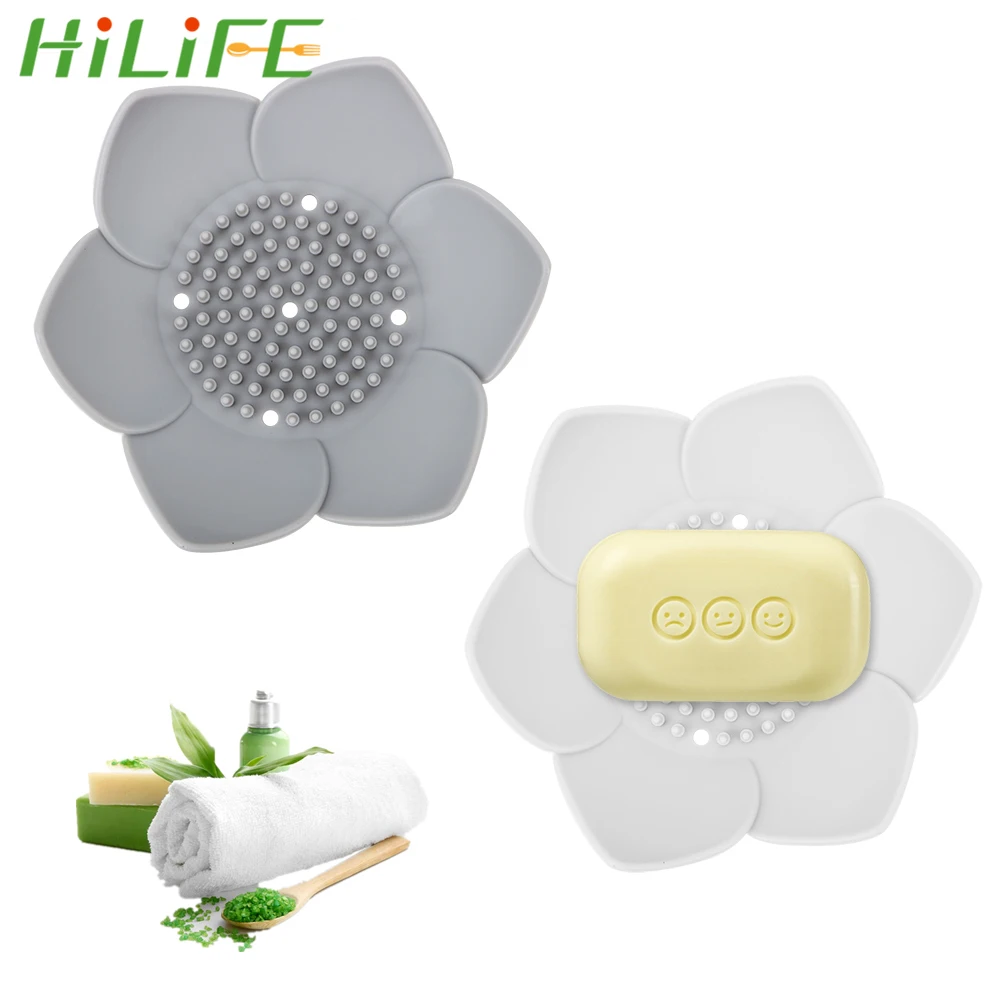 Силиконовый дренаж для мыла HILIFE герметичная губка в форме лотоса ванной комнаты