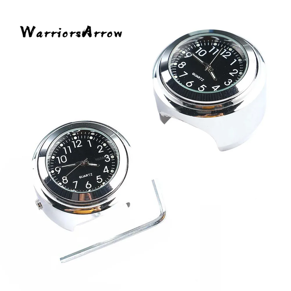 WarriorsArrow мотоцикл руль водонепроницаемый крепление времени циферблат часы черные циферблаты