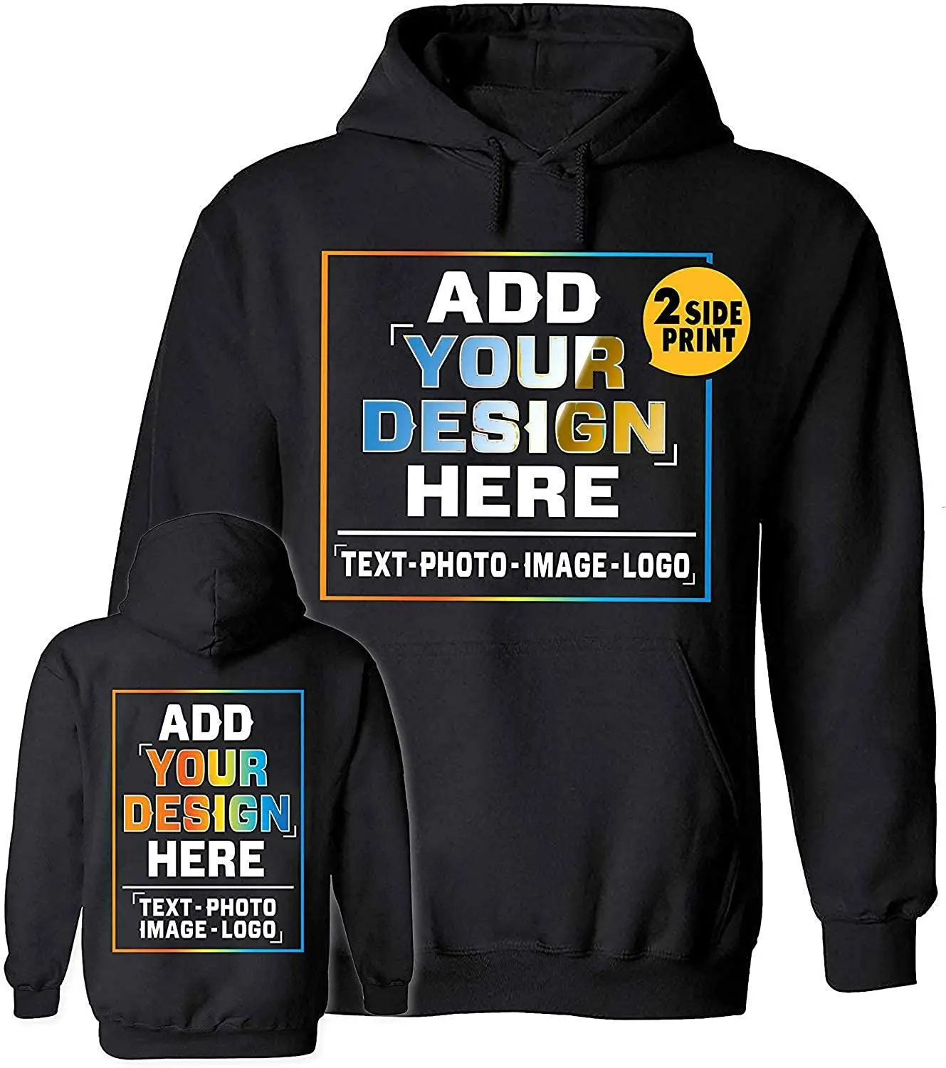 Толстовки с капюшоном уникальным рисунком могут быть изготовлены на заказ |