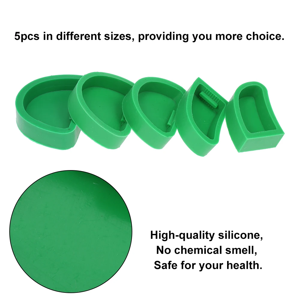 

5Pcs/set Dental Lab Silicone Plaster Model Former Base Molds Mould without Tongue Dental Material Plaster Model