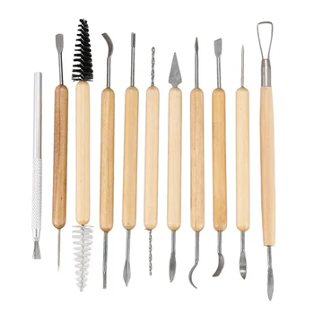 

11pcs Hand Tools Shapers for Clay Sculpture Models Clay Pottery DIY