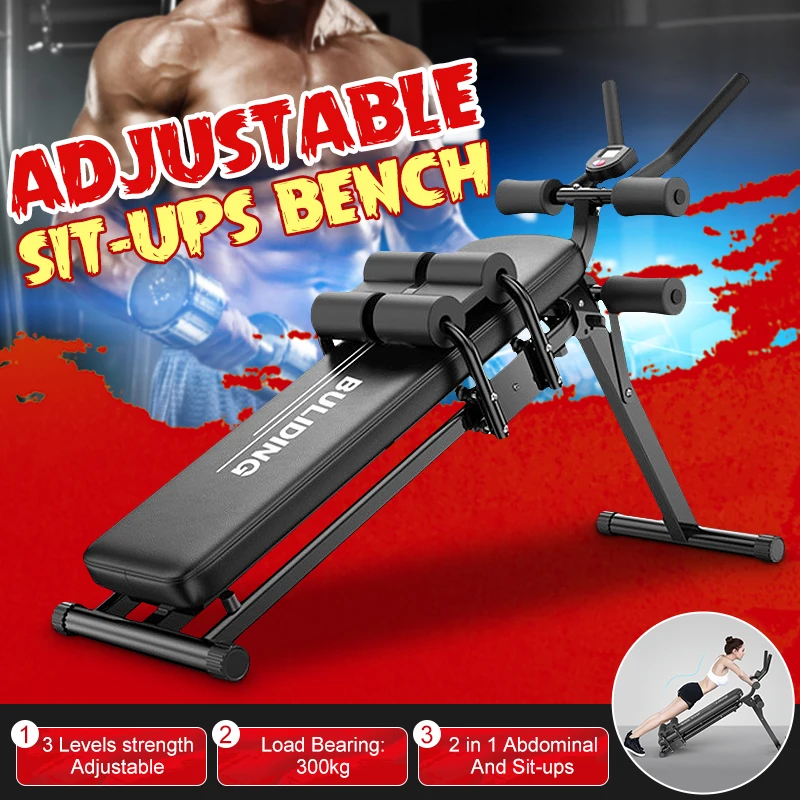 Складной фитнес инструмент 2 в 1 регулируемый тренажер для брюшного пресса