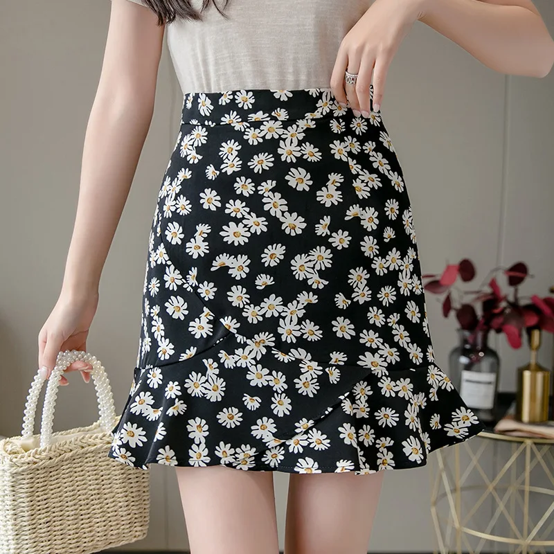 South Korean Version Of Summer Women's High Waist Mesh Yarn In The Pleated Black long Tulle Skirts Womens lace sexy skirt