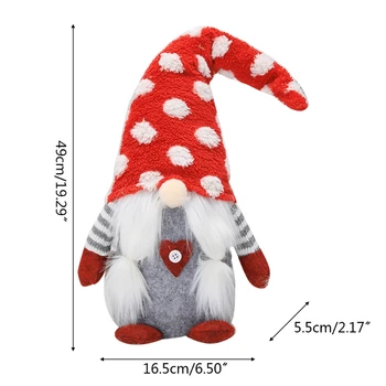 

Christmas Elf Decoration Handmade Plush Gnome Swedish Tomte Doll Toy Ornaments