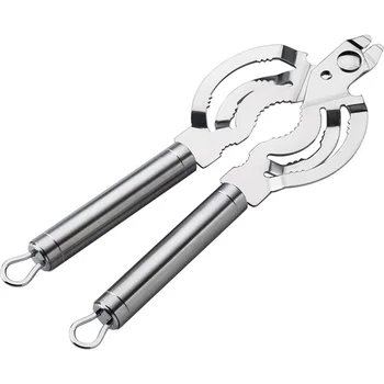 

Can Opener Jar Bottle Bar Tool Manual Bottle Opener Multi-functional Anti-slip Stainless Steel Easy Practical